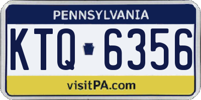 PA license plate KTQ6356