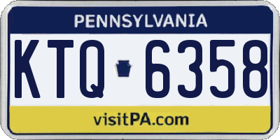 PA license plate KTQ6358