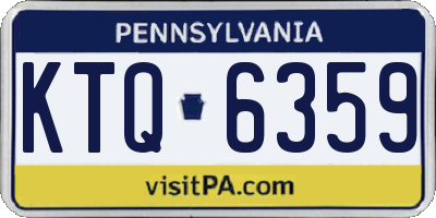 PA license plate KTQ6359