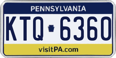 PA license plate KTQ6360
