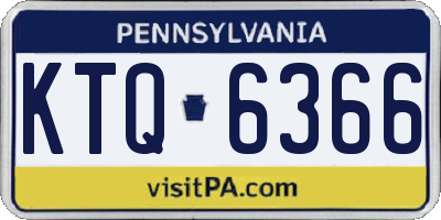 PA license plate KTQ6366