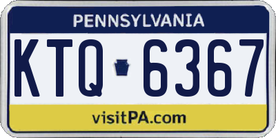 PA license plate KTQ6367