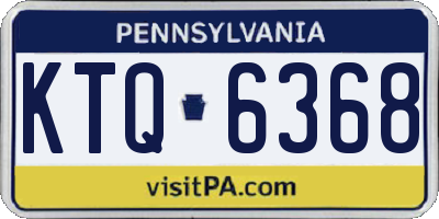 PA license plate KTQ6368