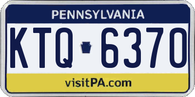PA license plate KTQ6370