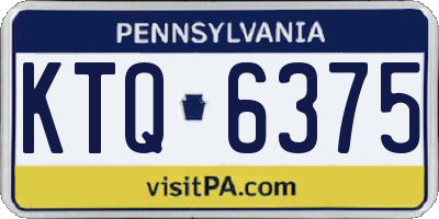 PA license plate KTQ6375
