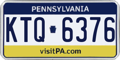 PA license plate KTQ6376