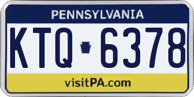 PA license plate KTQ6378