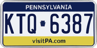 PA license plate KTQ6387