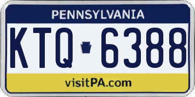 PA license plate KTQ6388