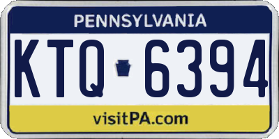 PA license plate KTQ6394