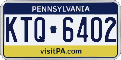 PA license plate KTQ6402