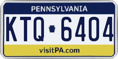 PA license plate KTQ6404