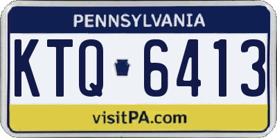 PA license plate KTQ6413