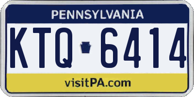 PA license plate KTQ6414