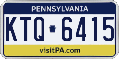 PA license plate KTQ6415