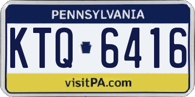 PA license plate KTQ6416