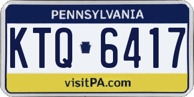 PA license plate KTQ6417