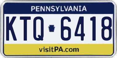 PA license plate KTQ6418