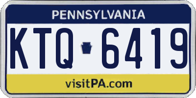 PA license plate KTQ6419