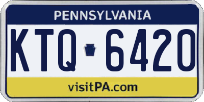 PA license plate KTQ6420