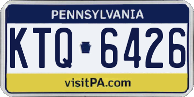 PA license plate KTQ6426