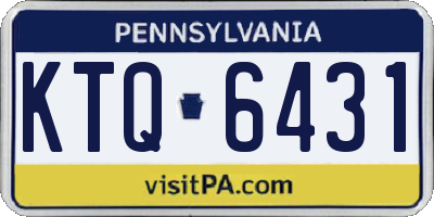 PA license plate KTQ6431
