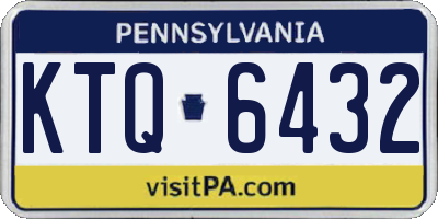 PA license plate KTQ6432