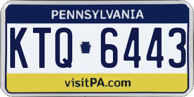 PA license plate KTQ6443