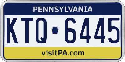 PA license plate KTQ6445