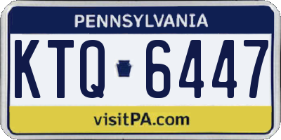 PA license plate KTQ6447