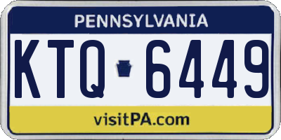 PA license plate KTQ6449