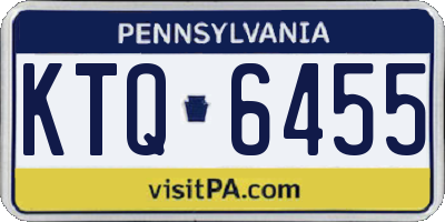 PA license plate KTQ6455