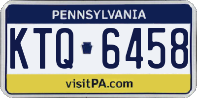 PA license plate KTQ6458