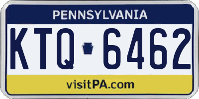 PA license plate KTQ6462