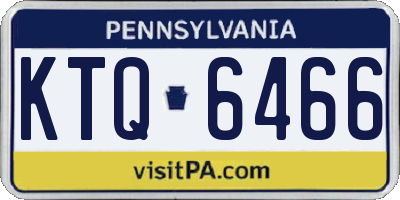 PA license plate KTQ6466