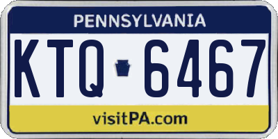 PA license plate KTQ6467