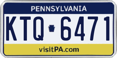 PA license plate KTQ6471