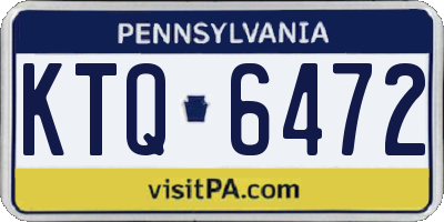 PA license plate KTQ6472