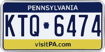PA license plate KTQ6474
