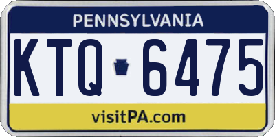 PA license plate KTQ6475