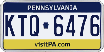 PA license plate KTQ6476