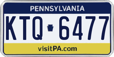 PA license plate KTQ6477