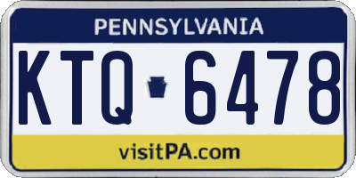 PA license plate KTQ6478