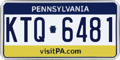 PA license plate KTQ6481