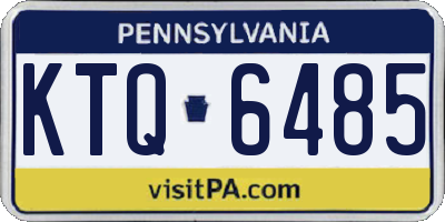 PA license plate KTQ6485