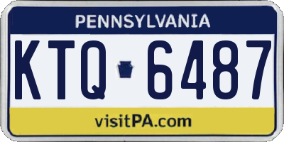 PA license plate KTQ6487