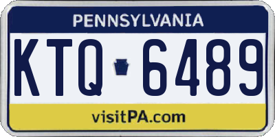 PA license plate KTQ6489