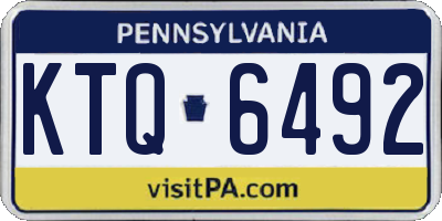 PA license plate KTQ6492