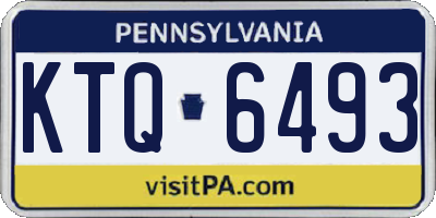 PA license plate KTQ6493
