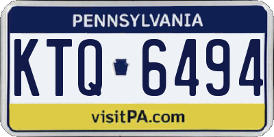 PA license plate KTQ6494